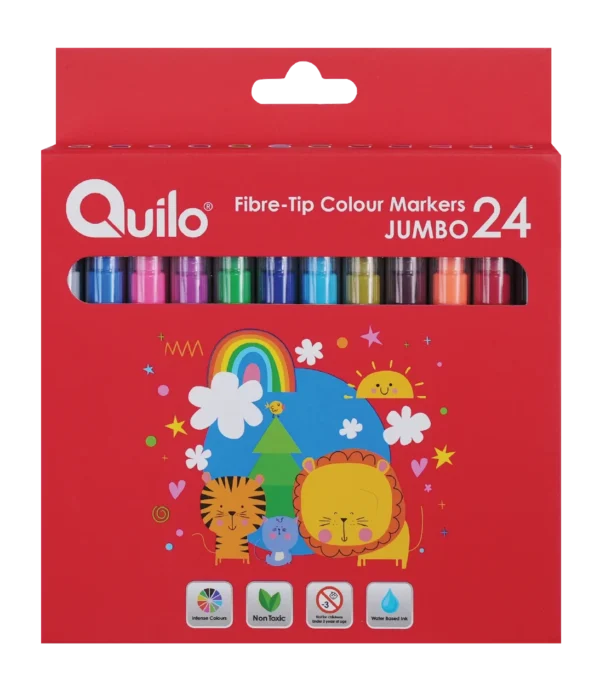 Quilo Fibre-Tip Colour Markers JUMBO