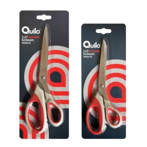 Quilo Gray and Red Soft Handle Scissors